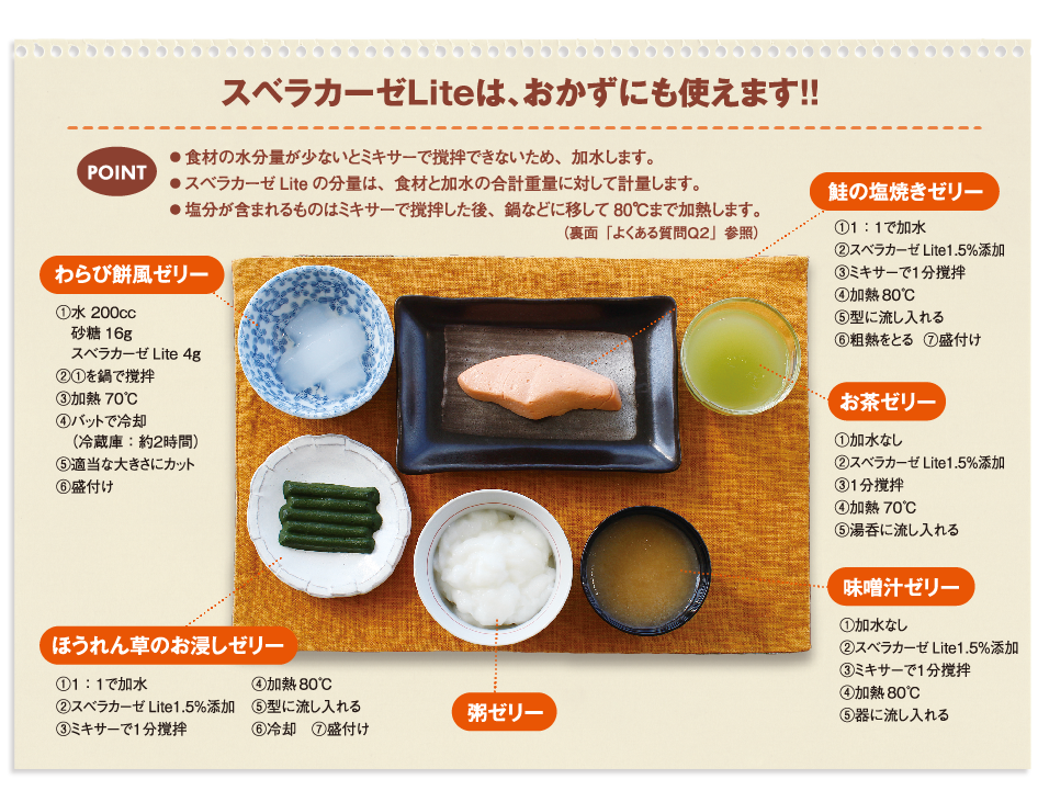 スベラカーゼで作ったおかず