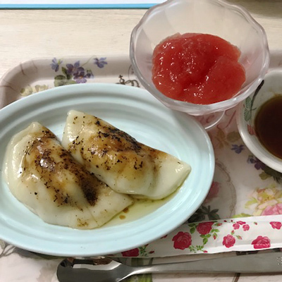 夏といえば餃子とスイカ
