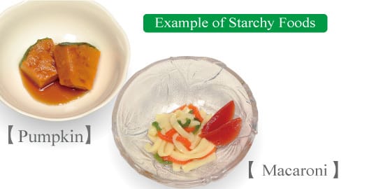 Example of Starchy Foods: Pumpkin, Macaroni