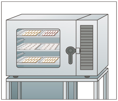 やわらかしゃりソフトシリーズのご使用方法　スチームコンベクションオーブンでの解凍方法